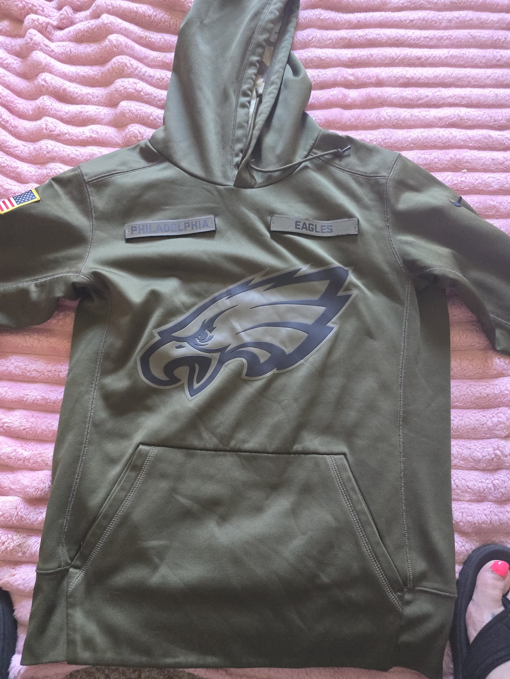 Nike Philadelphia Eagles Military Style Olive Green Men's Hoodie